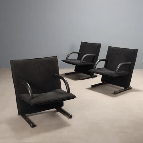 T Line Chairs by Burkhard Vogtherr for Arflex, Set of 3 For Sale - Image 9 of 9