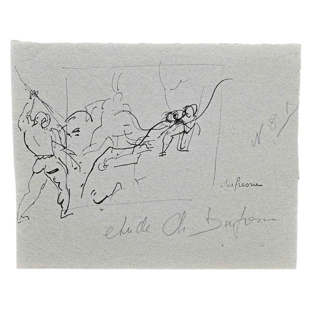 Charles Dufresne, Composition, Original Drawing, Early 20th-Century For Sale
