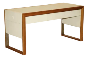 Handmade Leather Upholstered Rolex Boutique Guest Desk