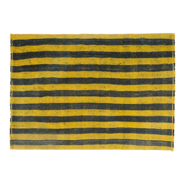 Mid 20th Century Wool Stripe Kilim Rug For Sale