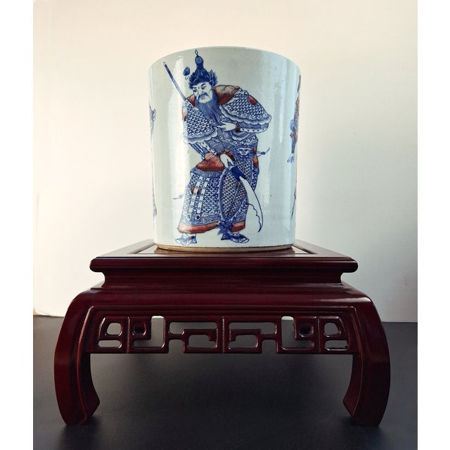 Chinese Chinese Warriors Porcelain Bitong For Sale - Image 3 of 10