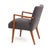 Mid Century Walnut Armchair Knoll Maraham Wool Jens Risom Attributed Fully Restored For Sale In Philadelphia - Image 6 of 15