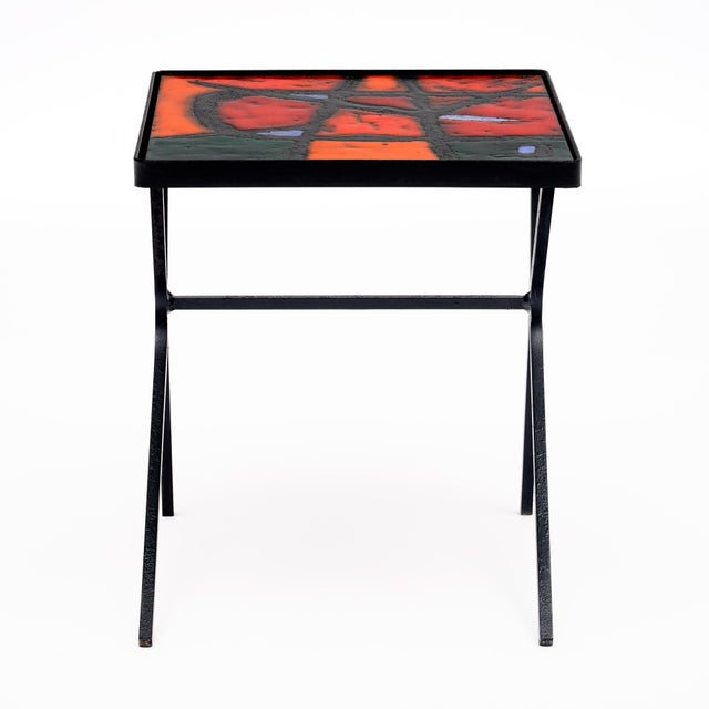 Metal 1970s Period Mid-Century Modern Vallauris Side Table For Sale - Image 7 of 9