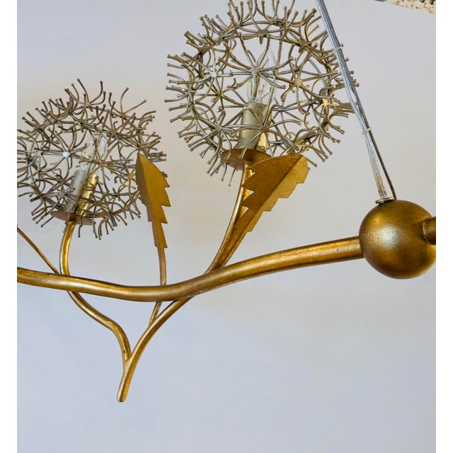 Currey & Company ModernSilver and Gold Dandelion Chandelier For Sale In Atlanta - Image 6 of 7