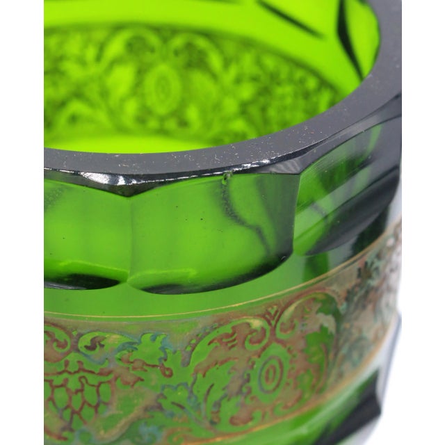 Circa 1920 Set of 6 Arts & Crafts White Wine Goblets by Moser For Sale - Image 10 of 11