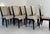 1980s Vintage French Dining Chairs in Black Lacquer and Beige Velvet, 1980s, Set of 10 For Sale - Image 5 of 11