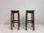 Pair of Oak and Rush Bar Stools, France, 20th Century A charming pair of French bar stools in solid oak with handwoven...