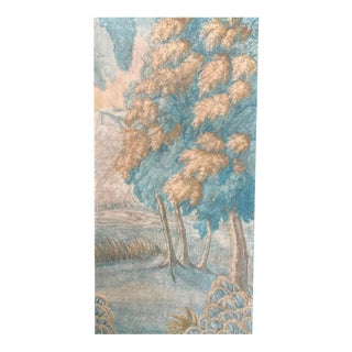 Antique Italian Forest Water Painting on Canvas. For Sale