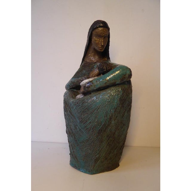 Large Ceramic Art Sculpture by Odette Dijeux for Namur, Belgium, 1950s For Sale - Image 12 of 14