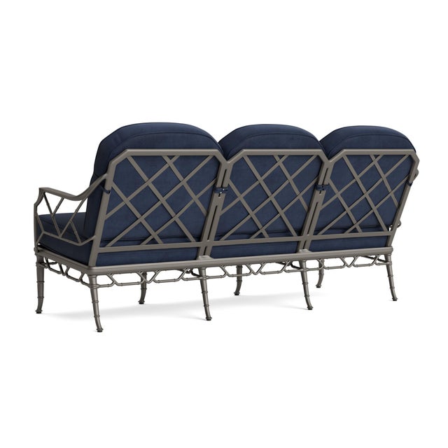 Not Yet Made - Made To Order Brown Jordan Calcutta Sofa, Mica frame with Fusion Neptune fabric For Sale - Image 5 of 11