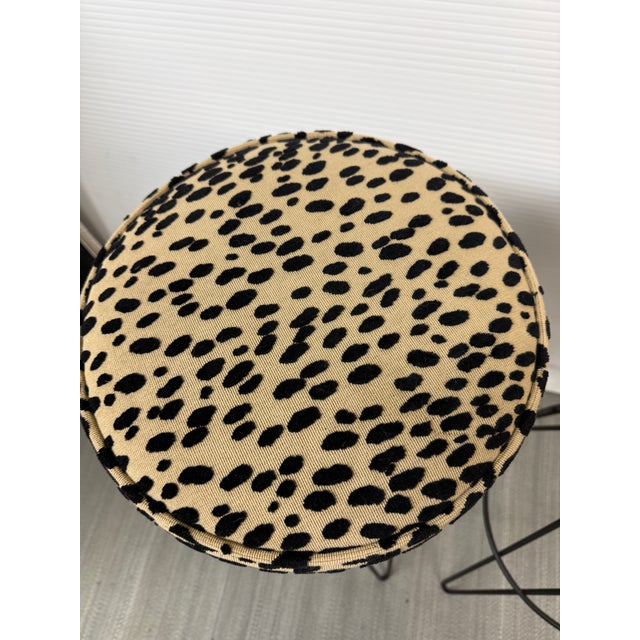 Black Mid 20th Century Cheetah Bar Stools. Set of Four For Sale - Image 8 of 12