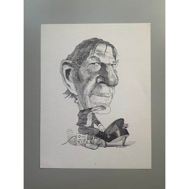 1977 Print Portfolio of Caricatures of Writers & Musicians by David Levine - Set of 14 For Sale - Image 4 of 18