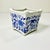 Ceramic 1940s Vintage Boho Chic Hollywood Regency Chinoiserie Blue Onion Petite Planter For Sale - Image 7 of 10