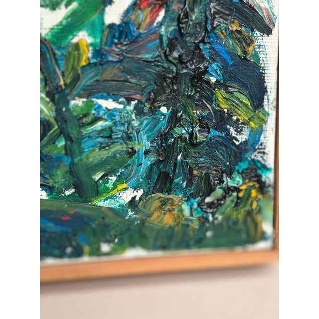 Lush Landscape , 1950s, Oil on Canvas, Framed For Sale - Image 8 of 18
