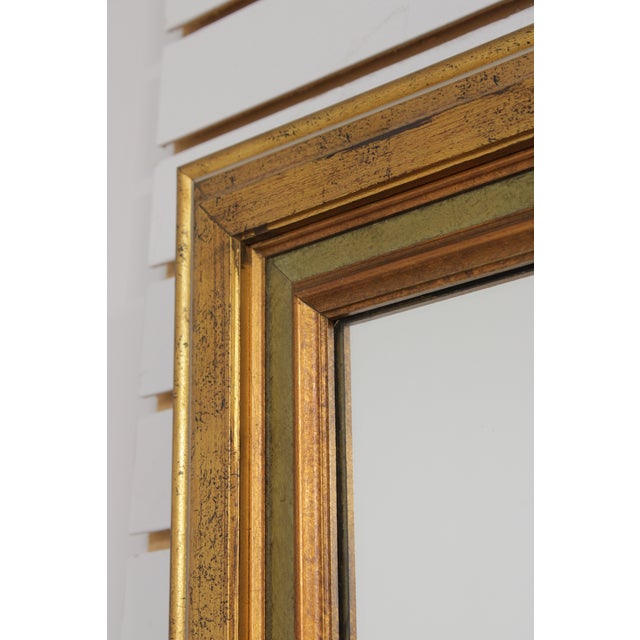 Gold Vintage Rectangular Gold Finish Mirror For Sale - Image 8 of 13