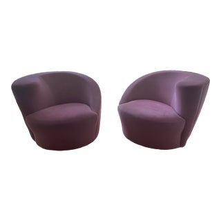 1970s Vladimir Kagan Nautilus Chairs- Set of 2 For Sale