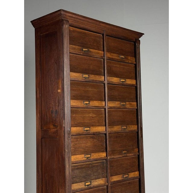 Antique Filing Cabinet with Roller Shutter For Sale - Image 5 of 18