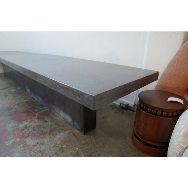 Modern James De Wulf Custom Concrete Dining TableJames De Wulf Custom Concrete Dining Table For Sale - Image 3 of 12