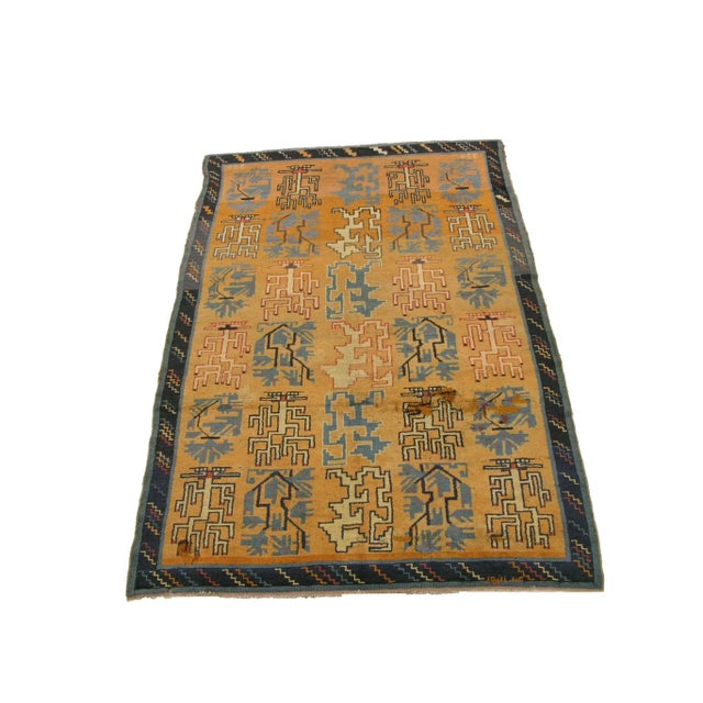 19th Century Antique Turkish Art Deco Rug 9'0'' X 5'6'' For Sale - Image 5 of 9