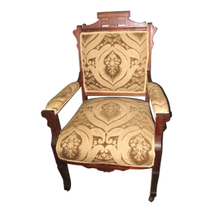 Antique Victorian Eastlake Walnut Arm Chair