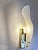 Venetian sanded “Leaf” Murano Glass Wall Sconces.Set of two. Classical venetian Leaf, made in trasparent andsanded. The...