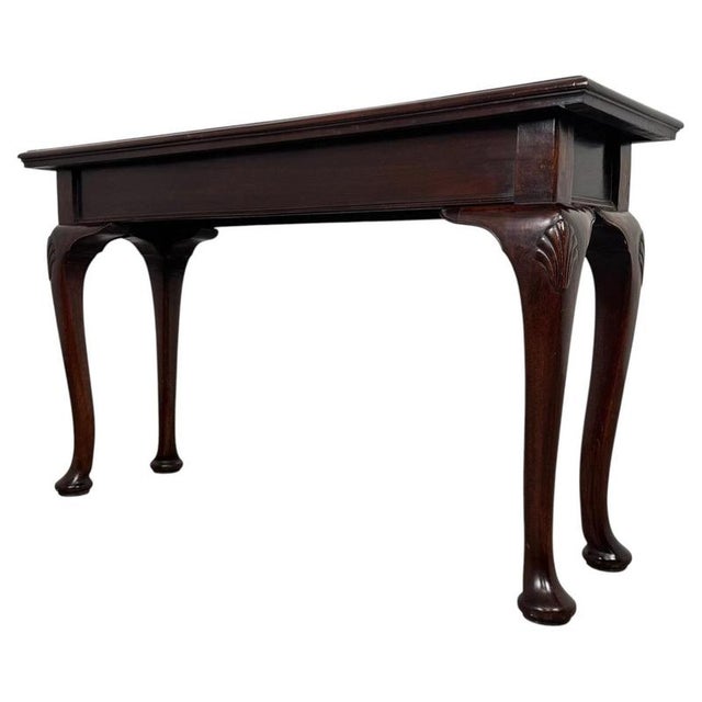 Brown Antique English Mahogany Hall Table, 1800s For Sale - Image 8 of 10