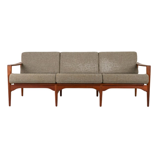 Vintage Three-Seater Sofa in Teak by Illum Wikkelsø, 1960s For Sale