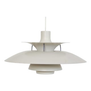White PH5 Pendant Light by Poul Henningsen, 1990s For Sale