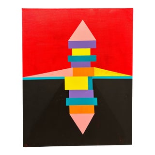 Contemporary Abstract Geometric Painting by Stan Edwards For Sale