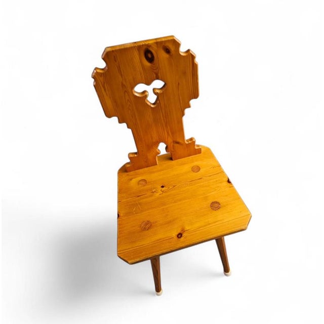 Tyrolean Folk Pine Chairs, 1970, Set of 4 For Sale - Image 9 of 17