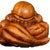 1970s Vintage Hand Carved Wood Hotei Budai Laughing Buddha Seated Sculpture 7.5" For Sale - Image 5 of 10