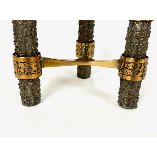 Metal Brutalist Polished Copper Candleholder, 1970s For Sale - Image 7 of 8
