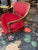 Stunning traditional antique French style upholstered 19th century carved wood settee/marquise chair finished in rich...