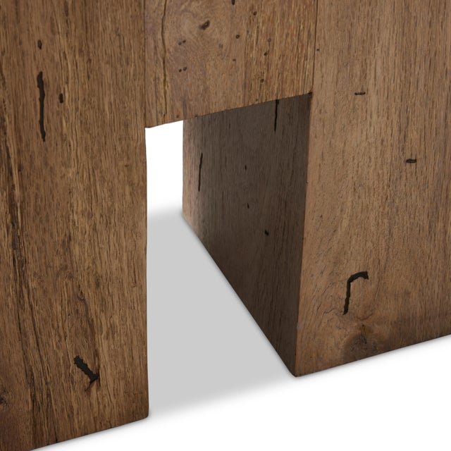 Four Hands Abaso Large Accent Bench, Rustic Wormwood For Sale - Image 4 of 12