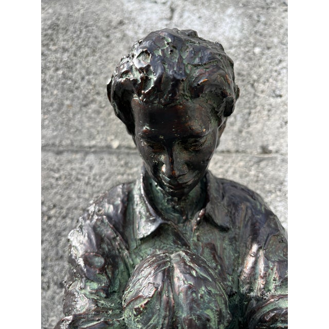 1970s Austin Production "Uttermost Welcome Home" Patinated Resin Brutalist Sculpture. For Sale - Image 9 of 18