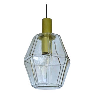 Vintage Lantern Pendant Light in Glass from Limburg For Sale