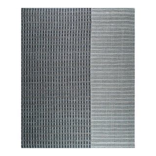 6x9 Lila Talia Gray Geometric Modern Flatweave Carpet Rug For Sale