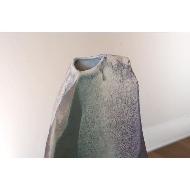 Vintage Tony Evans Modernist Freeform Glacier Vase For Sale - Image 9 of 17