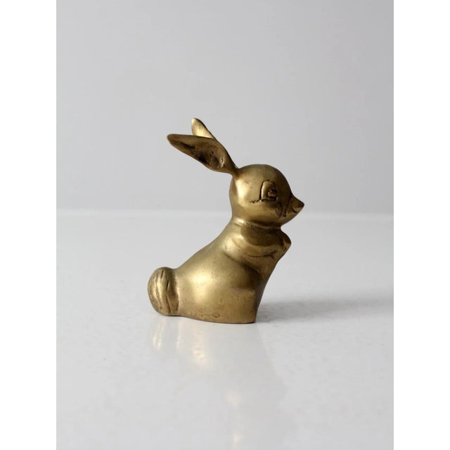Mid-Century Modern VIntage Brass Bunny Rabbit For Sale - Image 3 of 9