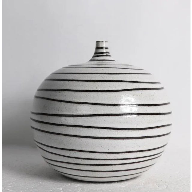 Mid-Century Modern Art Pottery Vase by Noted Ceramic Artist Boyan Moskov 2011 For Sale - Image 3 of 13