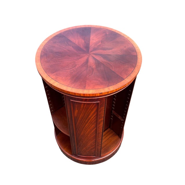 Late 20th Century Mahogany Revolving Bookcase Ethan Allen For Sale - Image 10 of 12