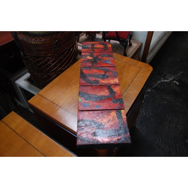 2010s Original Signed Abstract Canvas Paintings by Allan Rodewald - Set of 5 For Sale - Image 5 of 8