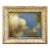 Contemporary " Cobalt Blue Sky" Oil Painting in Vintage Painted Frame For Sale