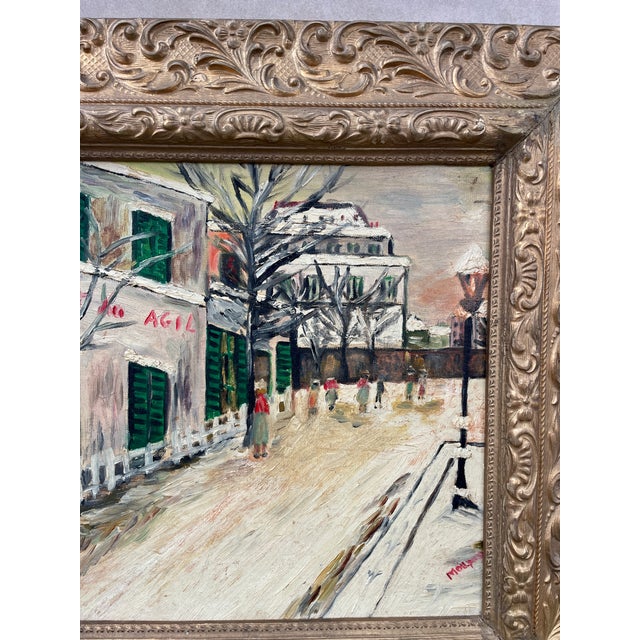 1960s Molly Lamb Bobak "Cafe Du Agil" Oil on Board For Sale In San Francisco - Image 6 of 8