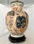 Late 20th Century Vintage Chinoiserie Ceramic Fan Lamp With Shade For Sale - Image 5 of 11