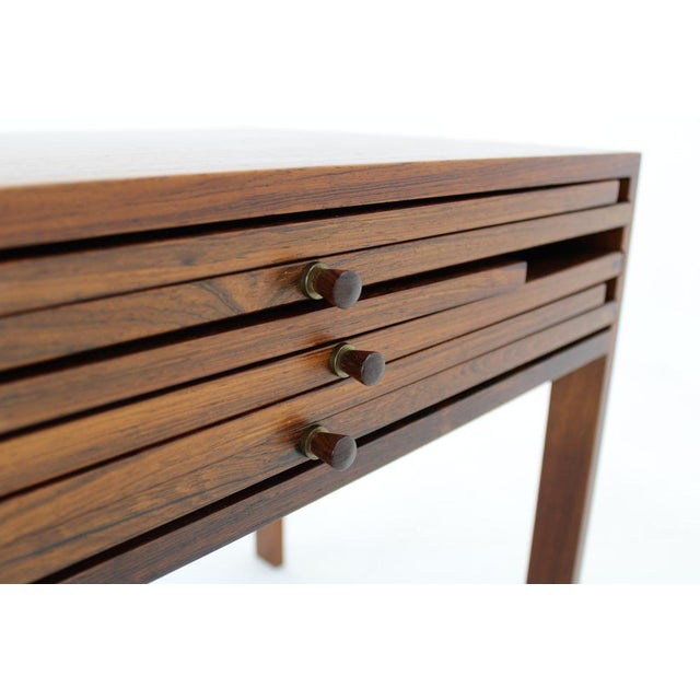 Rosewood Cabinet and Folding Tables by Illum Wikkelsø attributed to Silkeborg, Denmark, 1960s, Set of 4 For Sale - Image 13 of 18