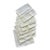 Vintage White Damask - Organza Napkin Set of 7 Woven Floral and Scroll Pattern White For Sale