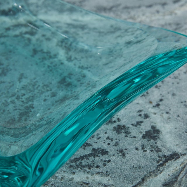 Rectangular Handblown Glass Bowl by Erwin Walter Burger for Fontana, Italy 1950s For Sale - Image 18 of 18