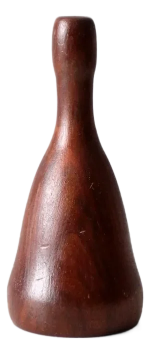 Mid Century Handmade Wood Bell