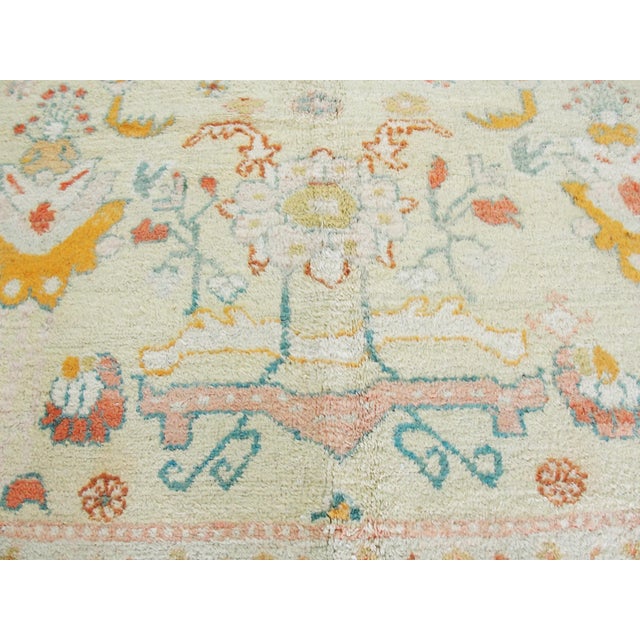 Early 20th Century Antique Oushak Carpet , 10'9" X 14' #16474 For Sale - Image 5 of 13